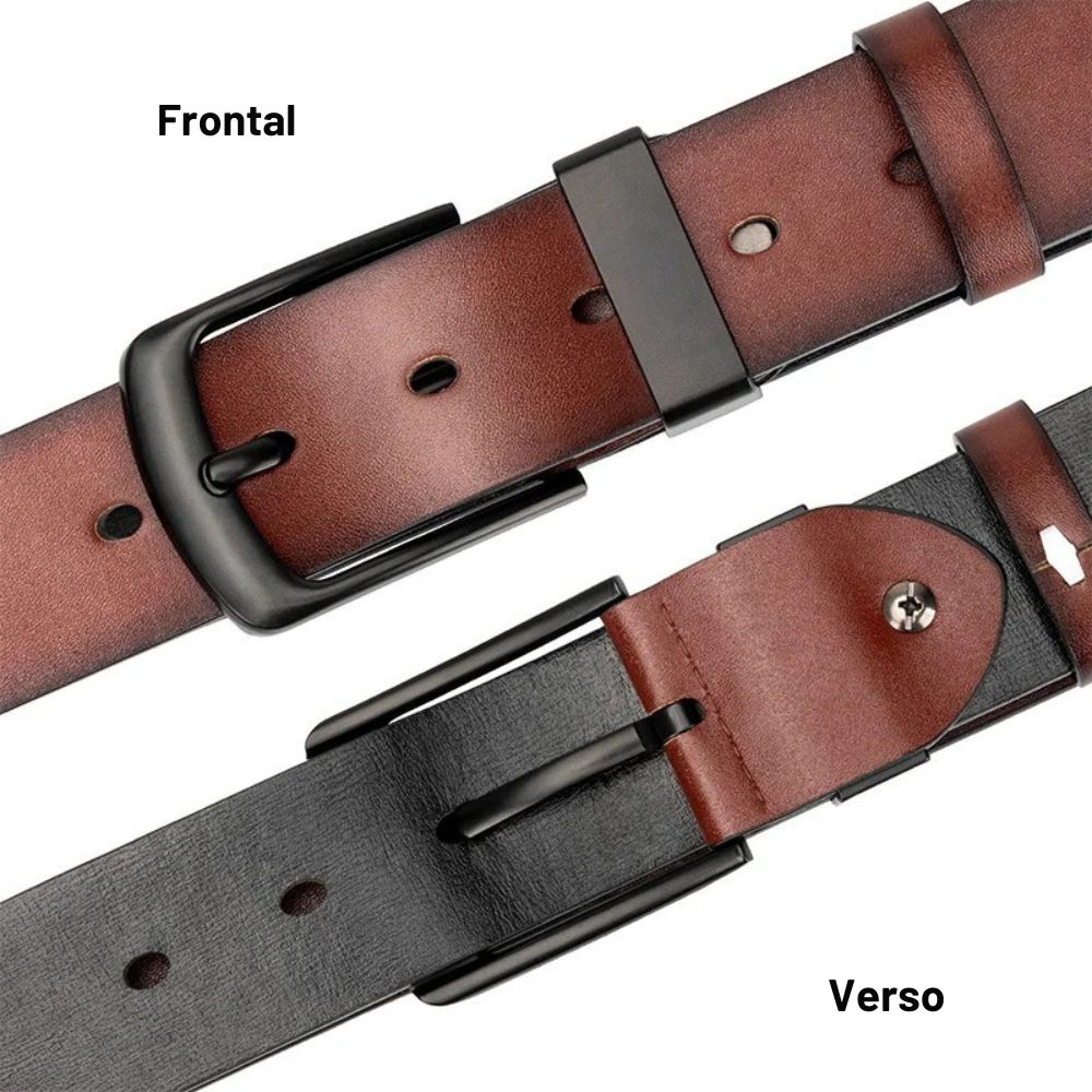 Kit 2 Cinto Masculino de Couro Social