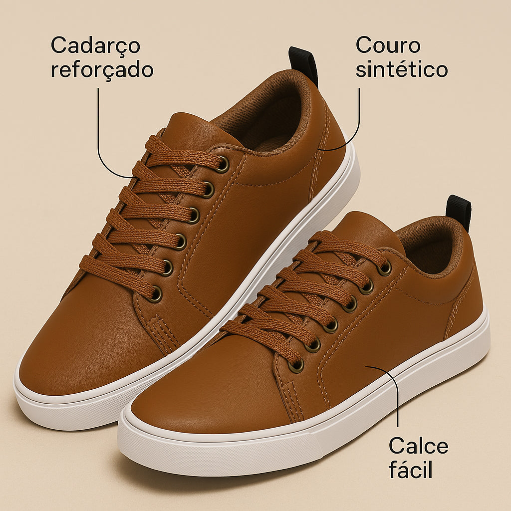 Tênis Sapatênis Masculino Casual Trabalho Estiloso Dia a Dia