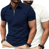 Kit 2 Camisas Polo Masculinas com Zíper – Estilo Casual com Toque Moderno!