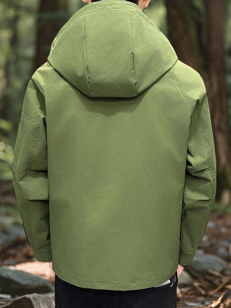 Jaqueta a Prova d’água Masculina com Capuz | Ideal para Chuva, Frio, Neve e Atividades ao Ar Livre
