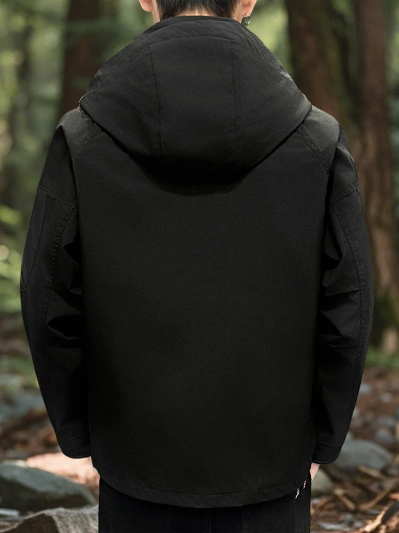 Jaqueta a Prova d’água Masculina com Capuz | Ideal para Chuva, Frio, Neve e Atividades ao Ar Livre