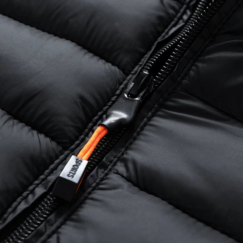 Jaqueta Casaco Puffer Acolchoada com Capuz á Prova d'água – Leve, Quente e Compacta