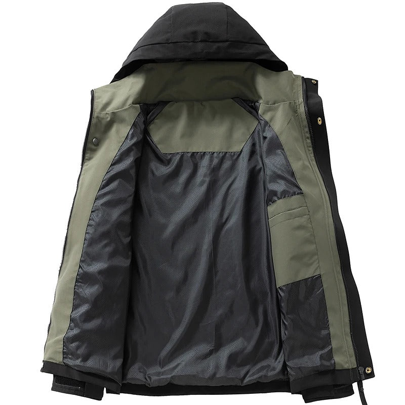 Jaqueta a Prova d’água Masculina com Capuz | Ideal para Chuva, Frio, Neve e Atividades ao Ar Livre