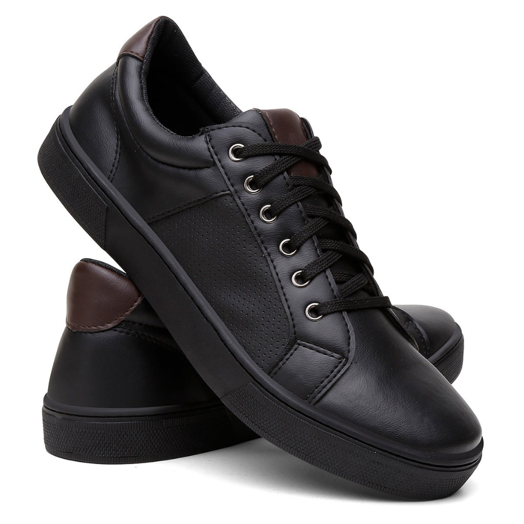 Tenis Sapatenis Casual de Couro + Palmilha Confort embutida