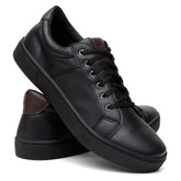 Tenis Sapatenis Casual de Couro + Palmilha Confort embutida