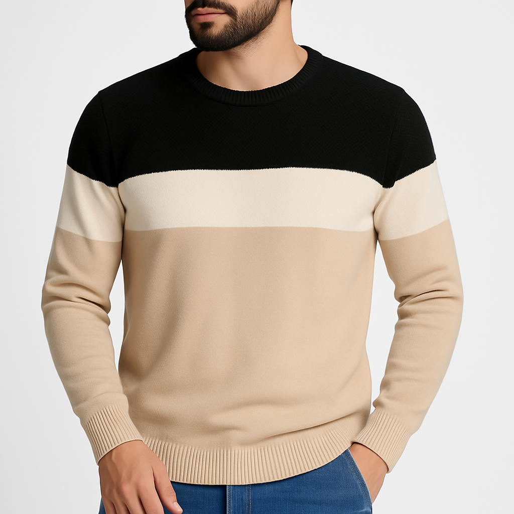 Blusa de Frio Sueter masculino Gola Redonda Manga Longa