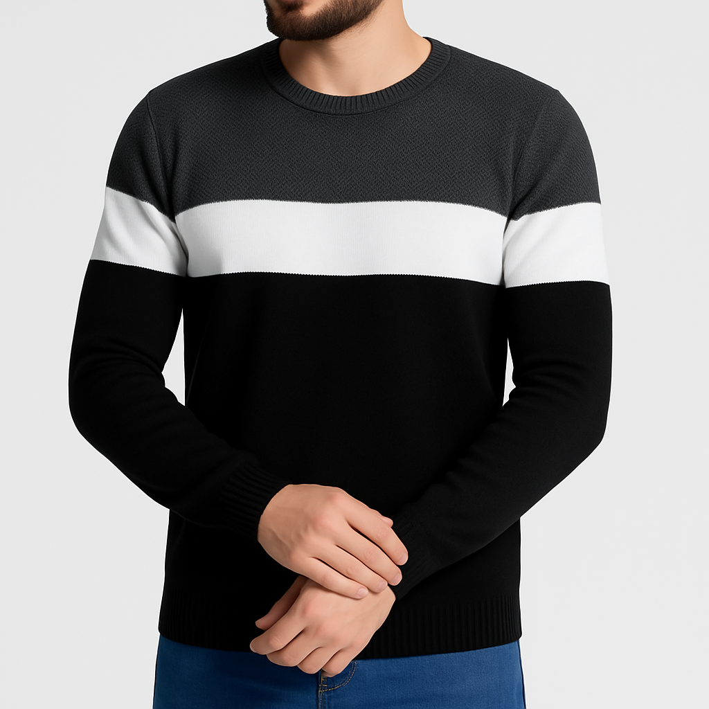 Blusa de Frio Sueter masculino Gola Redonda Manga Longa