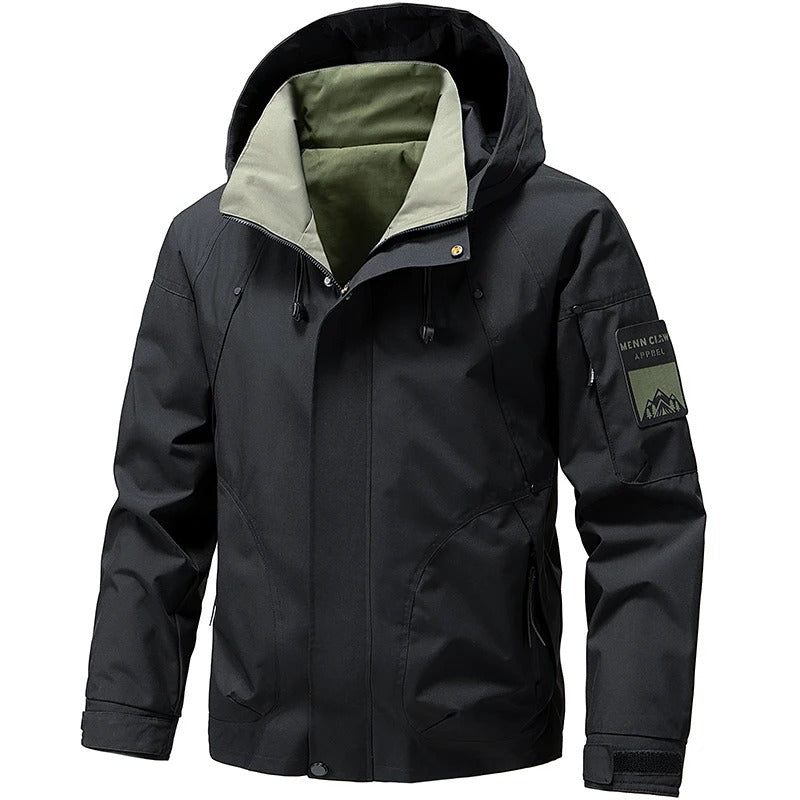 Jaqueta a Prova d’água Masculina com Capuz | Ideal para Chuva, Frio, Neve e Atividades ao Ar Livre