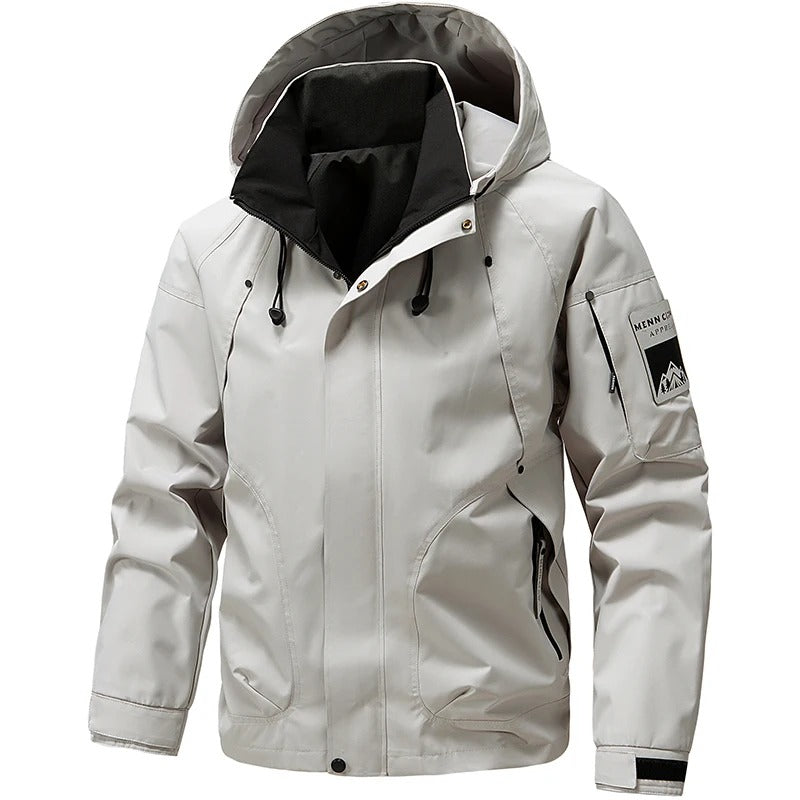 Jaqueta a Prova d’água Masculina com Capuz | Ideal para Chuva, Frio, Neve e Atividades ao Ar Livre