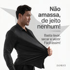 Kit 2 Camisas Tecnológica Masculina Slim Fit Não Amassa Zanicci