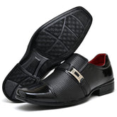 Sapato Social Masculino Preto Verniz com Fivela | Elegância e Conforto para Ocasiões Especiais