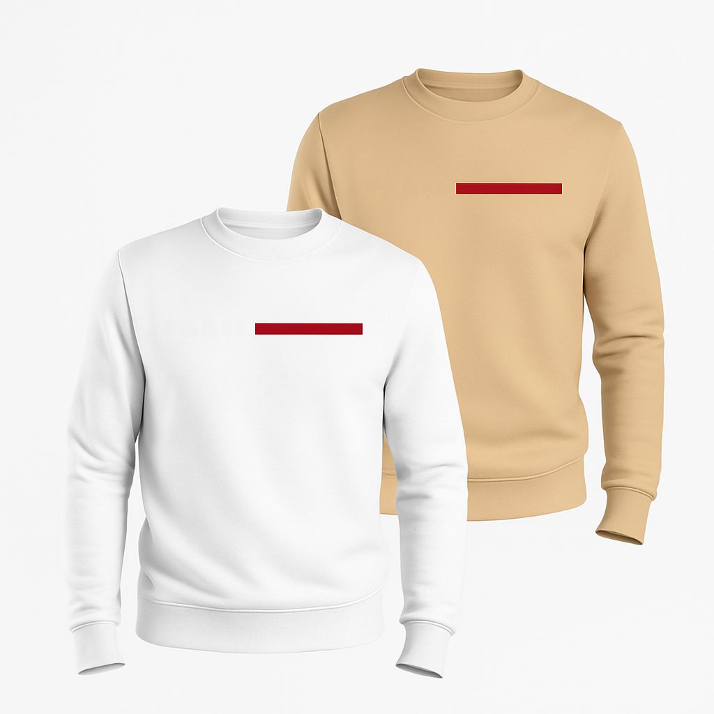 Kit 2 Blusa de Frio Moletom Gola Redonda Masculino