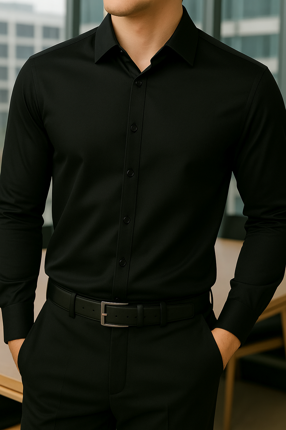 Camisa Social Masculina Slim Fit Ultra