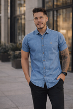 Camisa Jeans Masculina Slim Fit - Algodão Premium | Zanicci