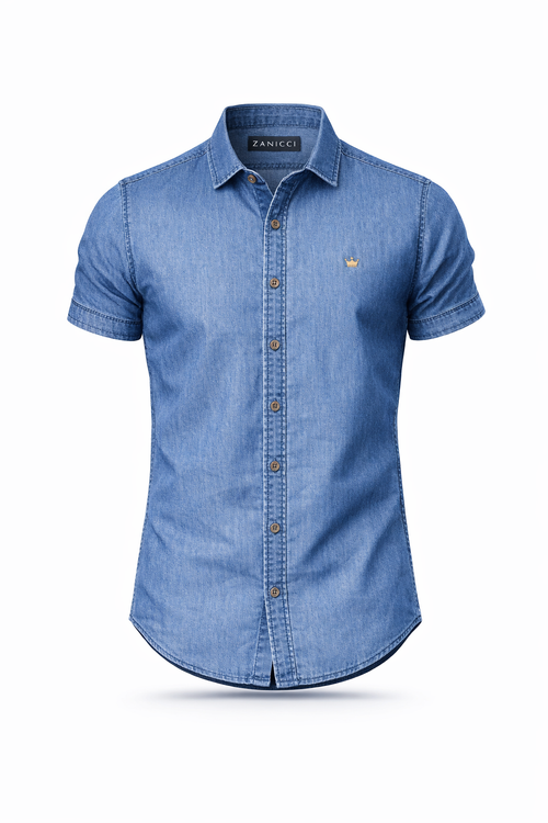 Camisa Jeans Masculina Slim Fit - Algodão Premium | Zanicci