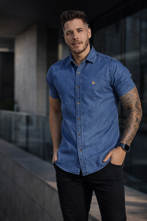 Camisa Jeans Masculina Slim Fit - Algodão Premium | Zanicci
