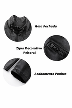 Jaqueta de couro masculina slim