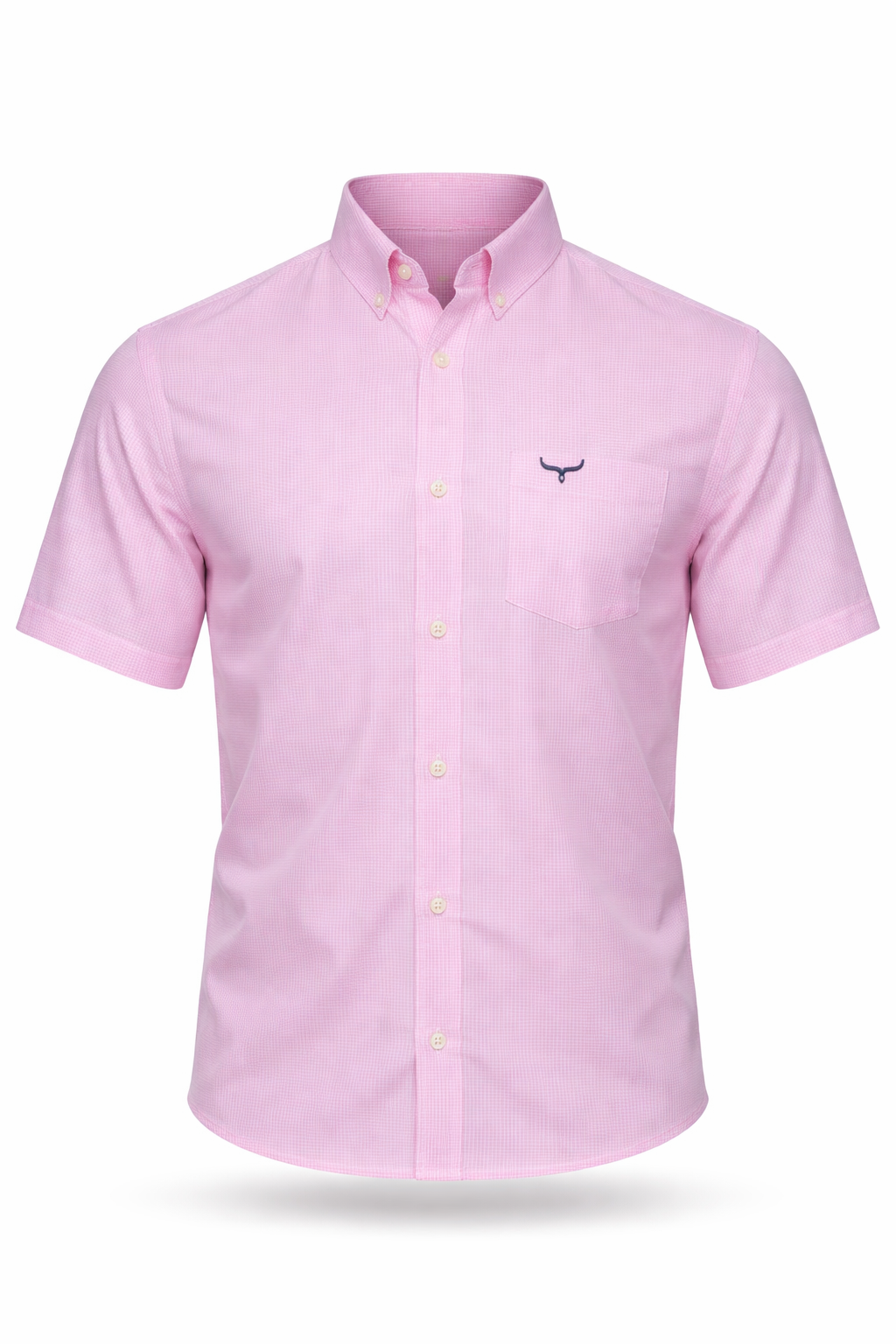 Camisa Xadrez Country Confort - Manga Curta com Botão na Gola