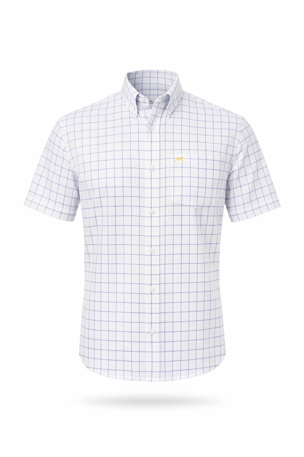 Camisa Xadrez Country Confort - Manga Curta com Botão na Gola