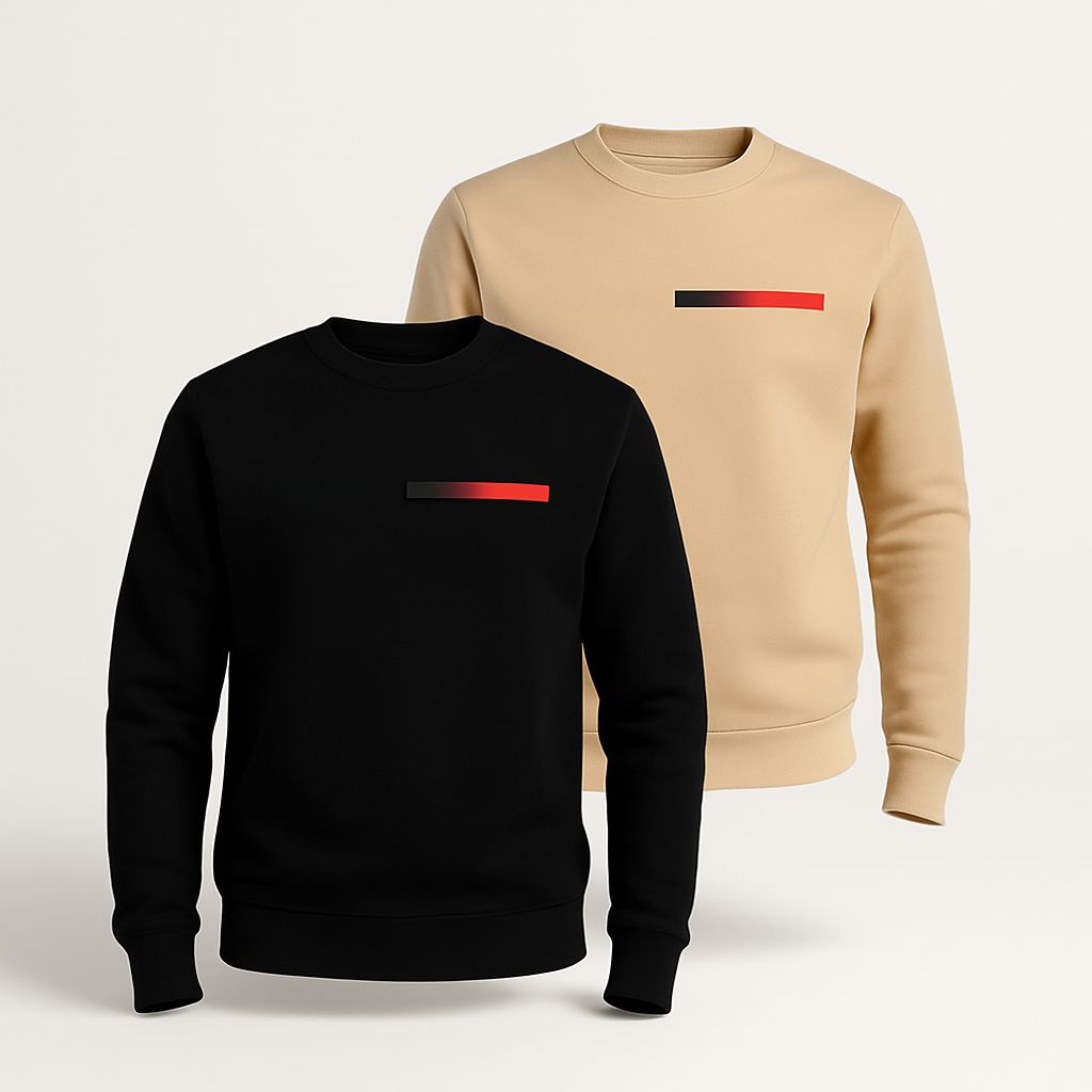 Kit 2 Blusa de Frio Moletom Gola Redonda Masculino Elegante
