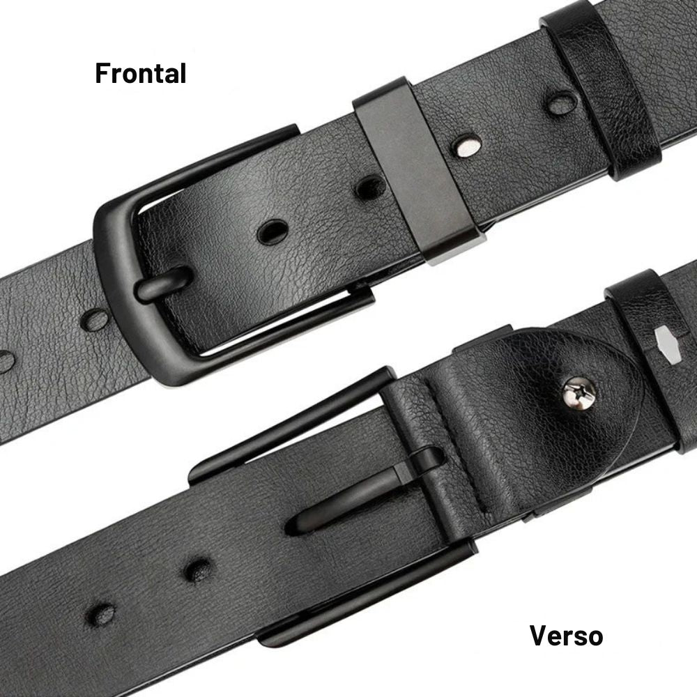 Kit 2 Cinto Masculino de Couro Sintético Social