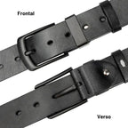Kit 2 Cinto Masculino de Couro Sintético Social