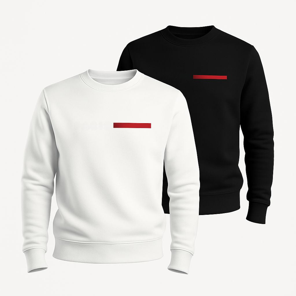 Kit 2 Blusa de Frio Moletom Gola Redonda Masculino