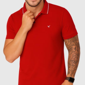 Kit 2 Camiseta Gola Polo Masculina 100% Algodão Egípcio Malha Super Premium Básica