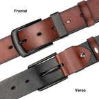 Kit 2 Cinto Masculino de Couro Sintético Social