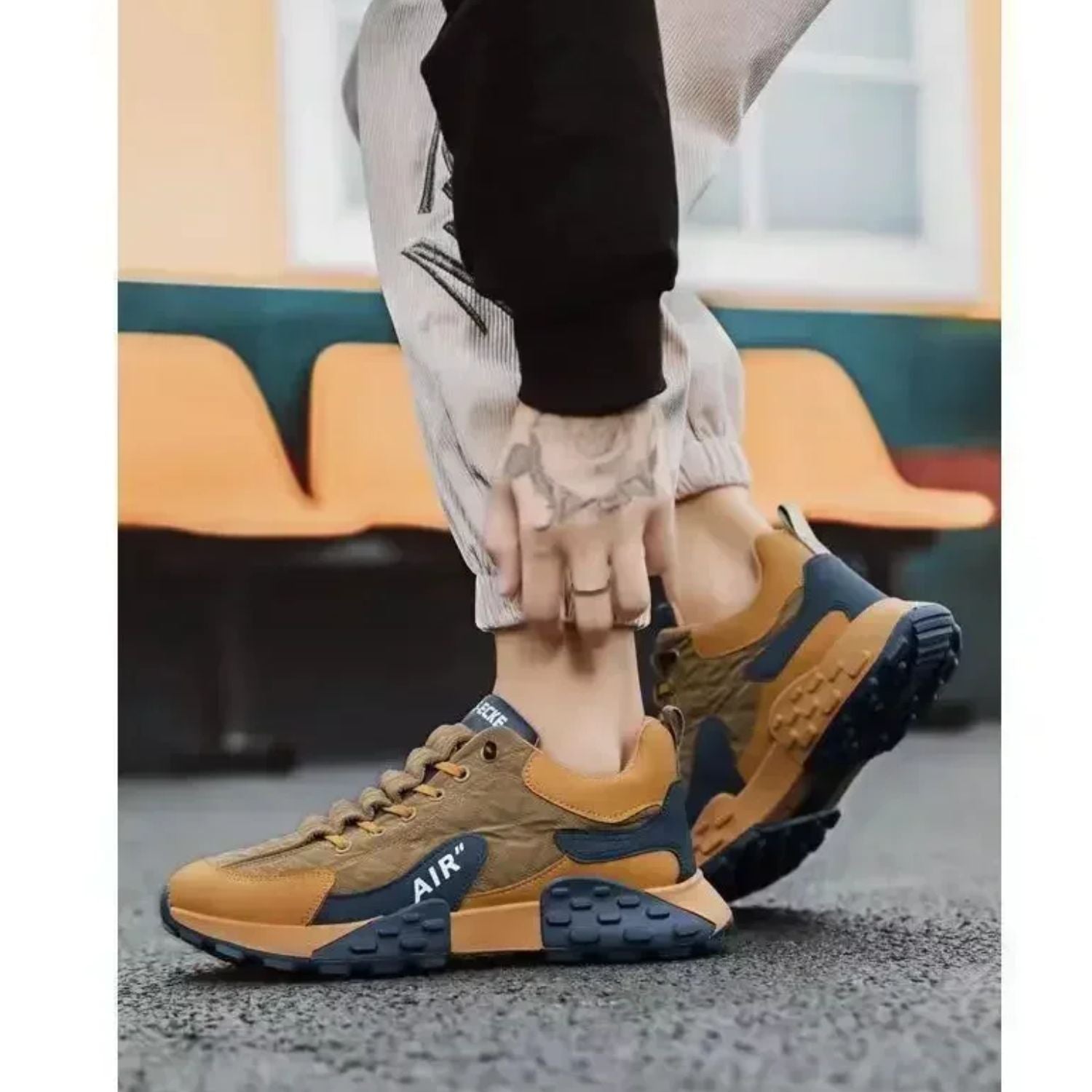 Tênis Casual Masculino Confortável Antiderrapante Caminhada e Dia a Dia
