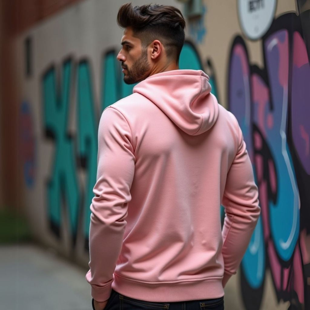 Moletom Masculino Blusa de Frio Flanelado com Capuz Ajustável