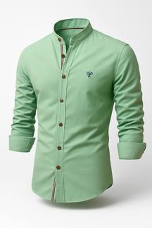 Camisa Social Masculina Manga Longa Gola Elegante de Alta Qualidade + Cinto