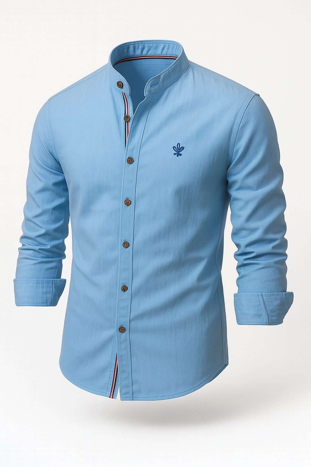 Camisa Social Masculina Manga Longa Gola Elegante de Alta Qualidade + Cinto