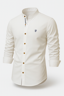 Camisa Social Masculina Manga Longa Gola Elegante de Alta Qualidade + Cinto