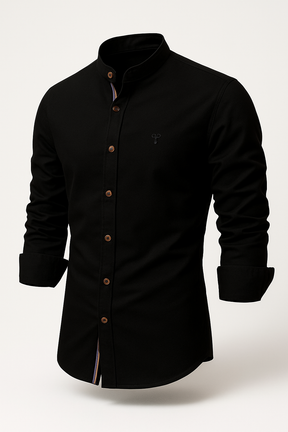 Camisa Social Masculina Manga Longa Gola Elegante de Alta Qualidade + Cinto