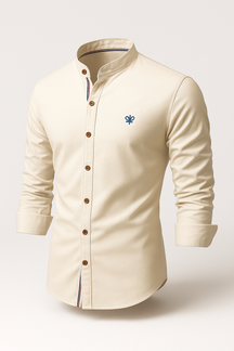 Camisa Social Masculina Manga Longa Gola Elegante de Alta Qualidade + Cinto
