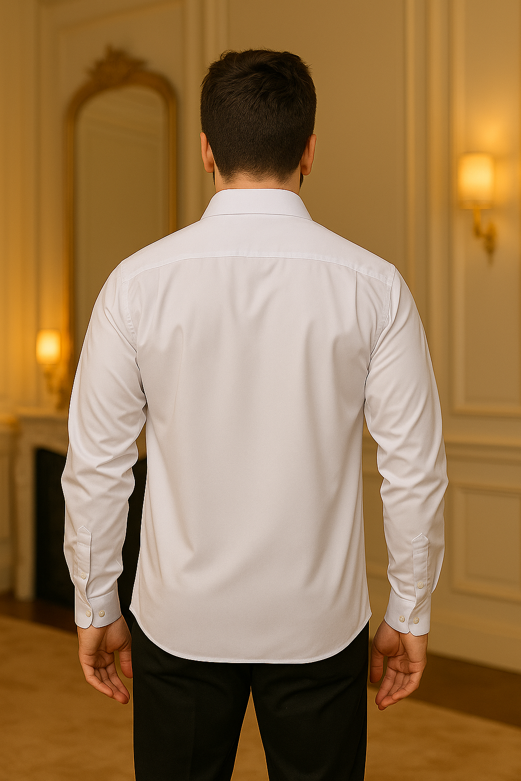 Camisa Social Masculina Slim Fit Manga Longa