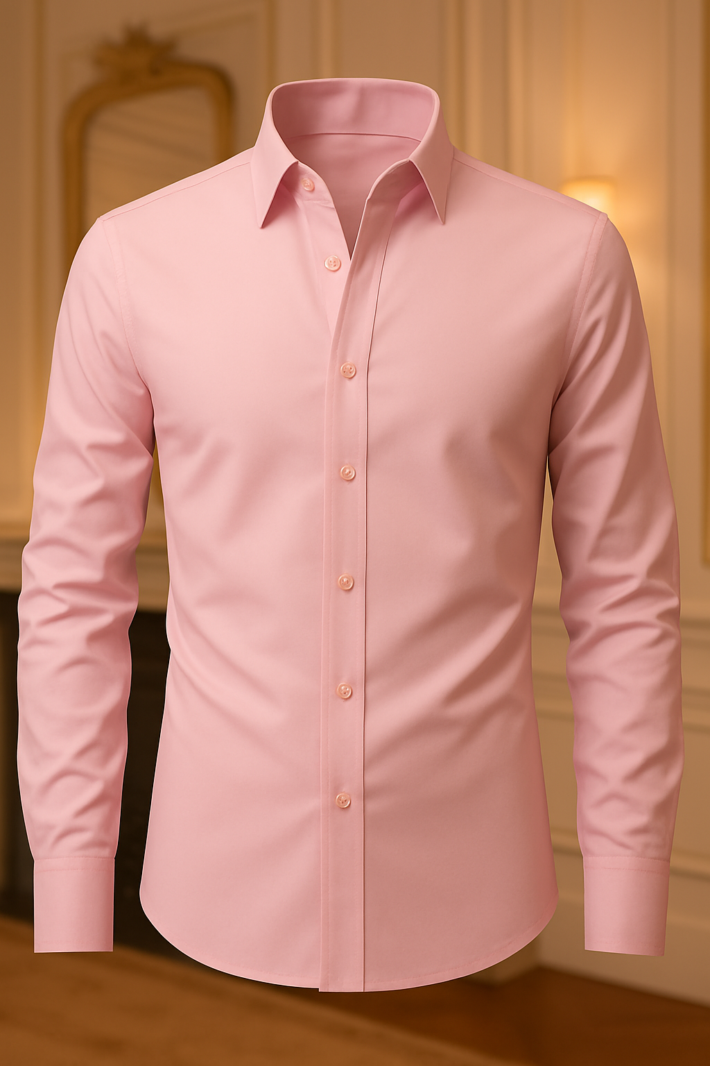 Camisa Social Masculina Slim Fit Manga Longa com Colarinho e Botões - Ideal para Casamento, Trabalho ou Eventos Formais
