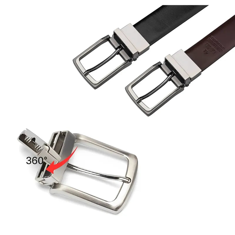 Cinto Social Masculino de Couro Dupla Face