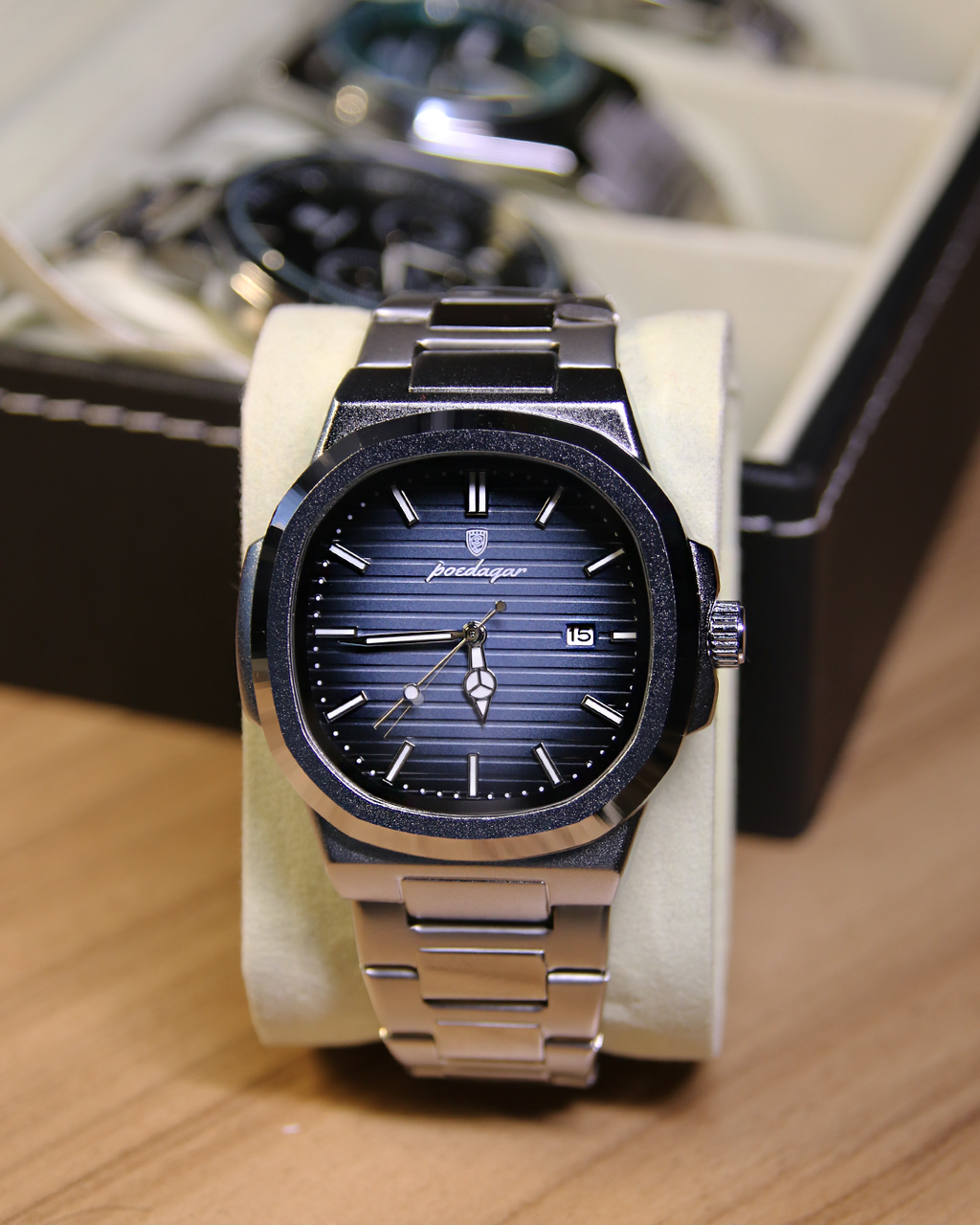 Relógio Masculino Poedagar Luxo - Aço Inoxidável