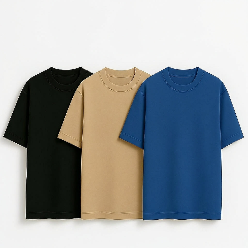 Kit 3 Camisetas Oversized Masculina Street Zanicci 100% Algodão