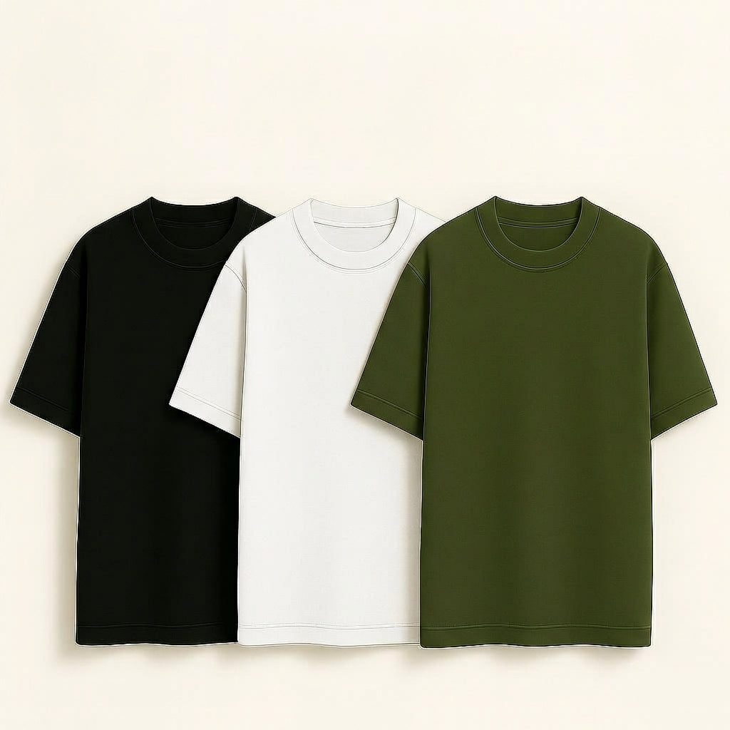 Kit 3 Camisetas Oversized Masculina Street Zanicci 100% Algodão