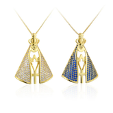 [COMPRE 1 LEVE 2] Colar Nossa Senhora Aparecida com Manto de Zircônia e Ouro 18k