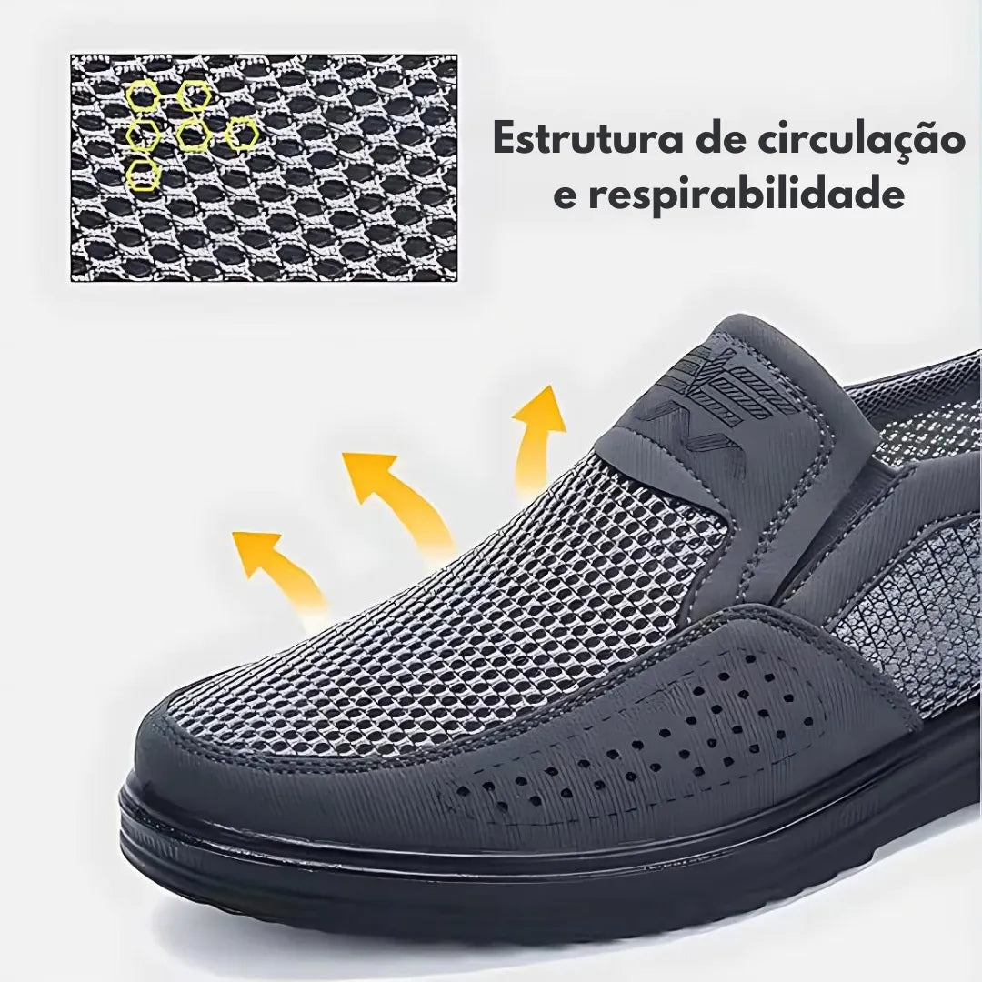 Sapato Mocassim Masculino Leve e Respirável