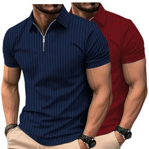 Kit 2 Camisas Polo Masculinas com Zíper – Estilo Casual com Toque Moderno!