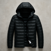 Jaqueta Casaco Puffer Acolchoada com Capuz á Prova d'água – Leve, Quente e Compacta