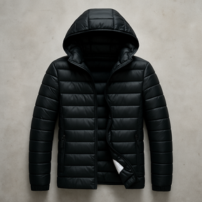 Jaqueta Casaco Puffer Acolchoada com Capuz á Prova d'água – Leve, Quente e Compacta