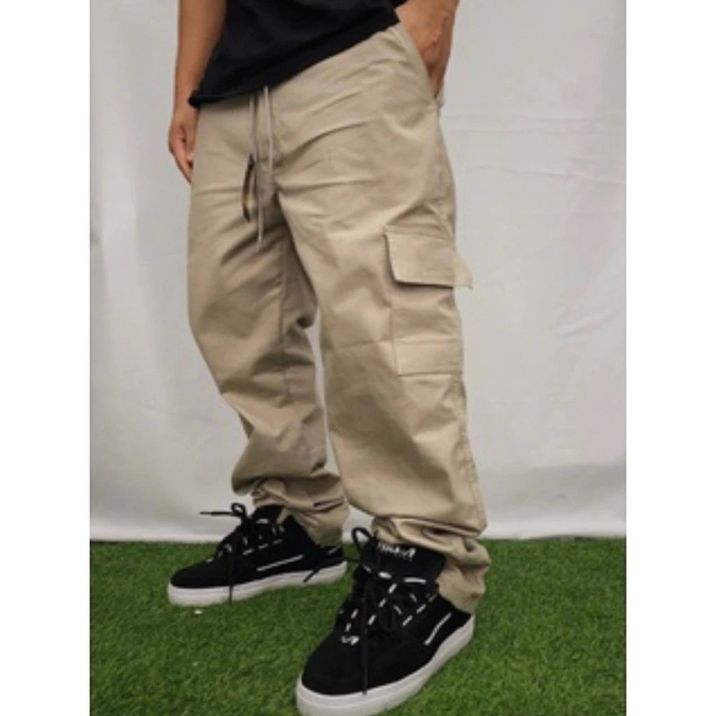 Calça Cargo Larga 6 Bolsos - Estilo Urbano e Conforto