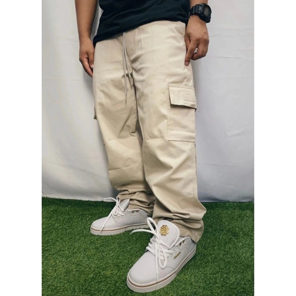 Calça Cargo Larga 6 Bolsos - Estilo Urbano e Conforto