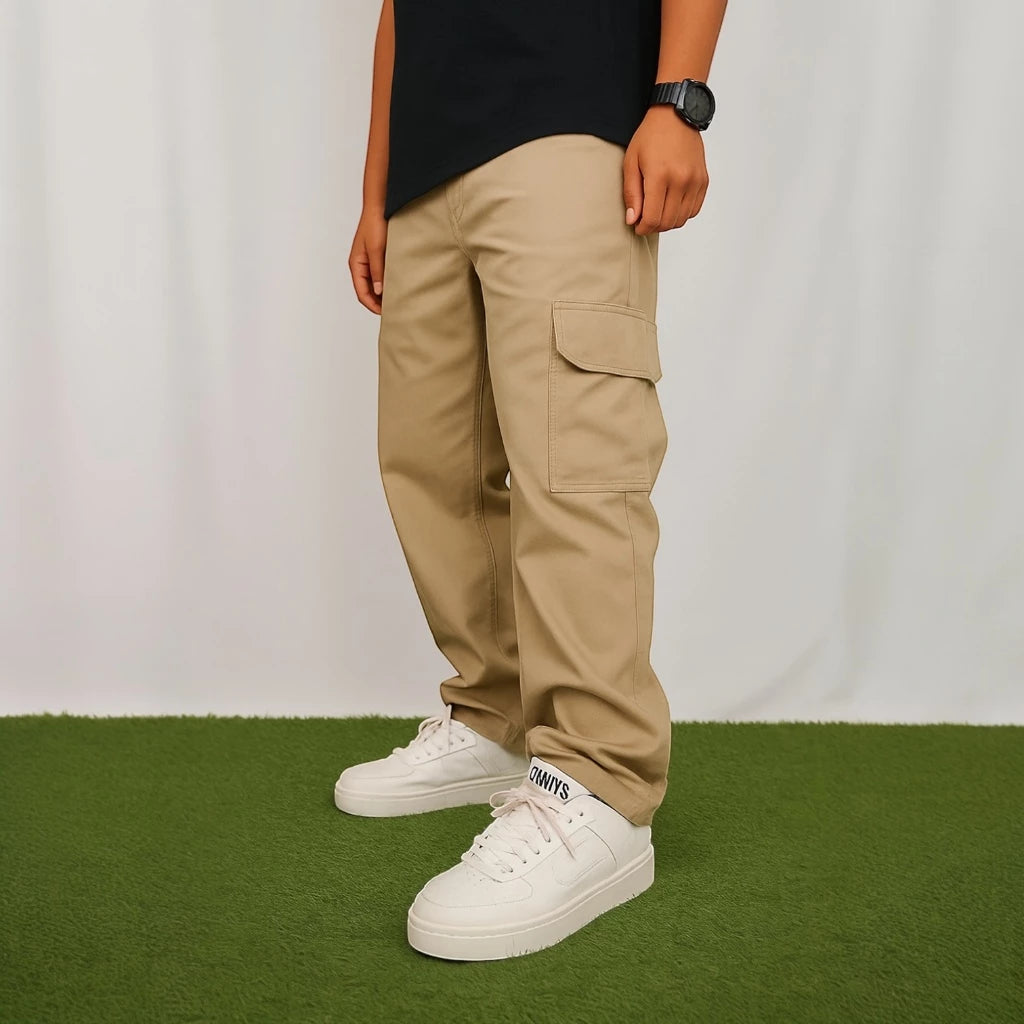 Calça Cargo Streetwear Masculina - 6 Bolsos e Ajuste